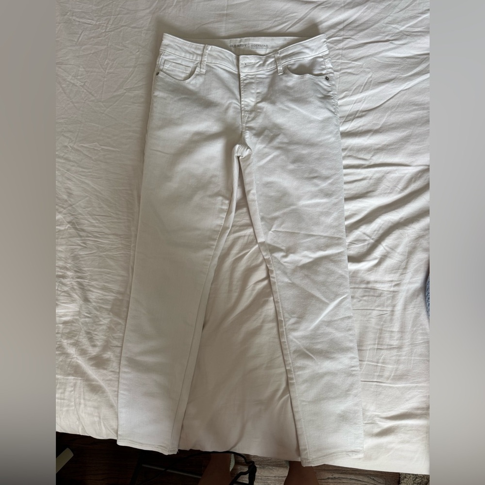 Old Navy "Stay White" Rockstar Skinny Jeans